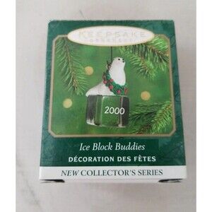 2000 Hallmark ICE BLOCK BUDDIES Seal #1 in Miniature Ornament Series NEW